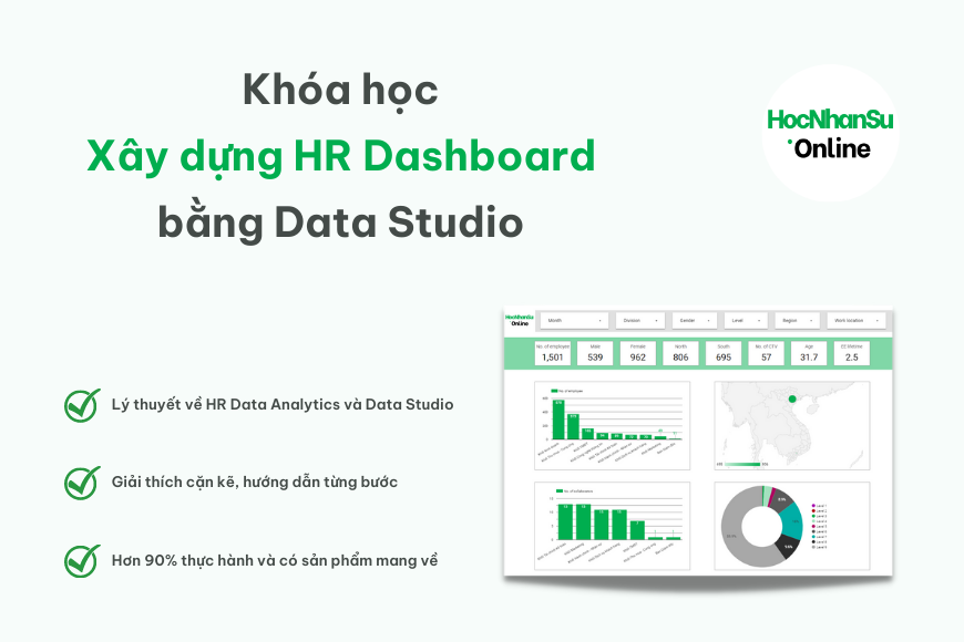 Khóa học Xây dựng HR Dashboard bằng Looker Studio