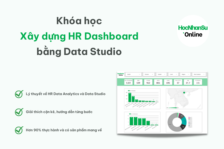 Khóa học Xây dựng HR Dashboard bằng Data Studio