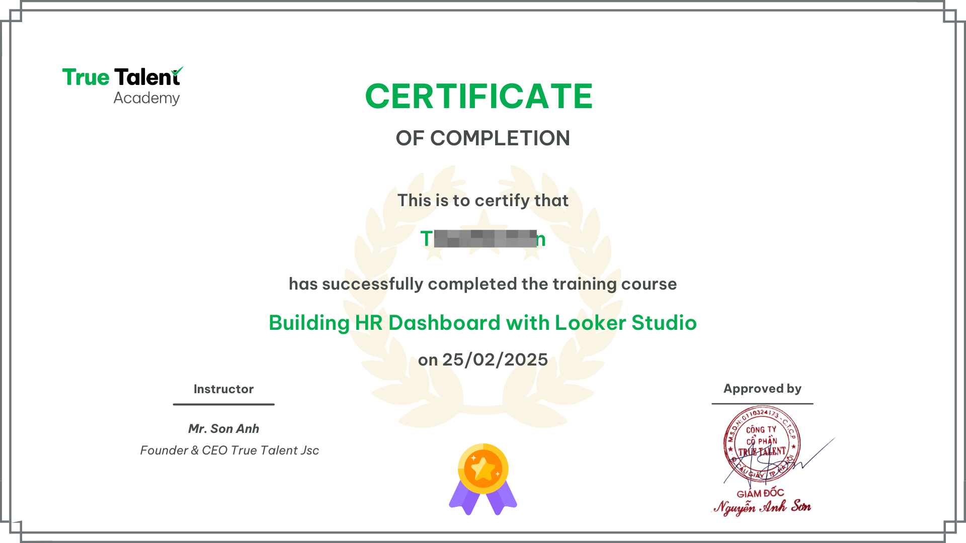 Khóa học Xây dựng HR Dashboard bằng Looker Studio