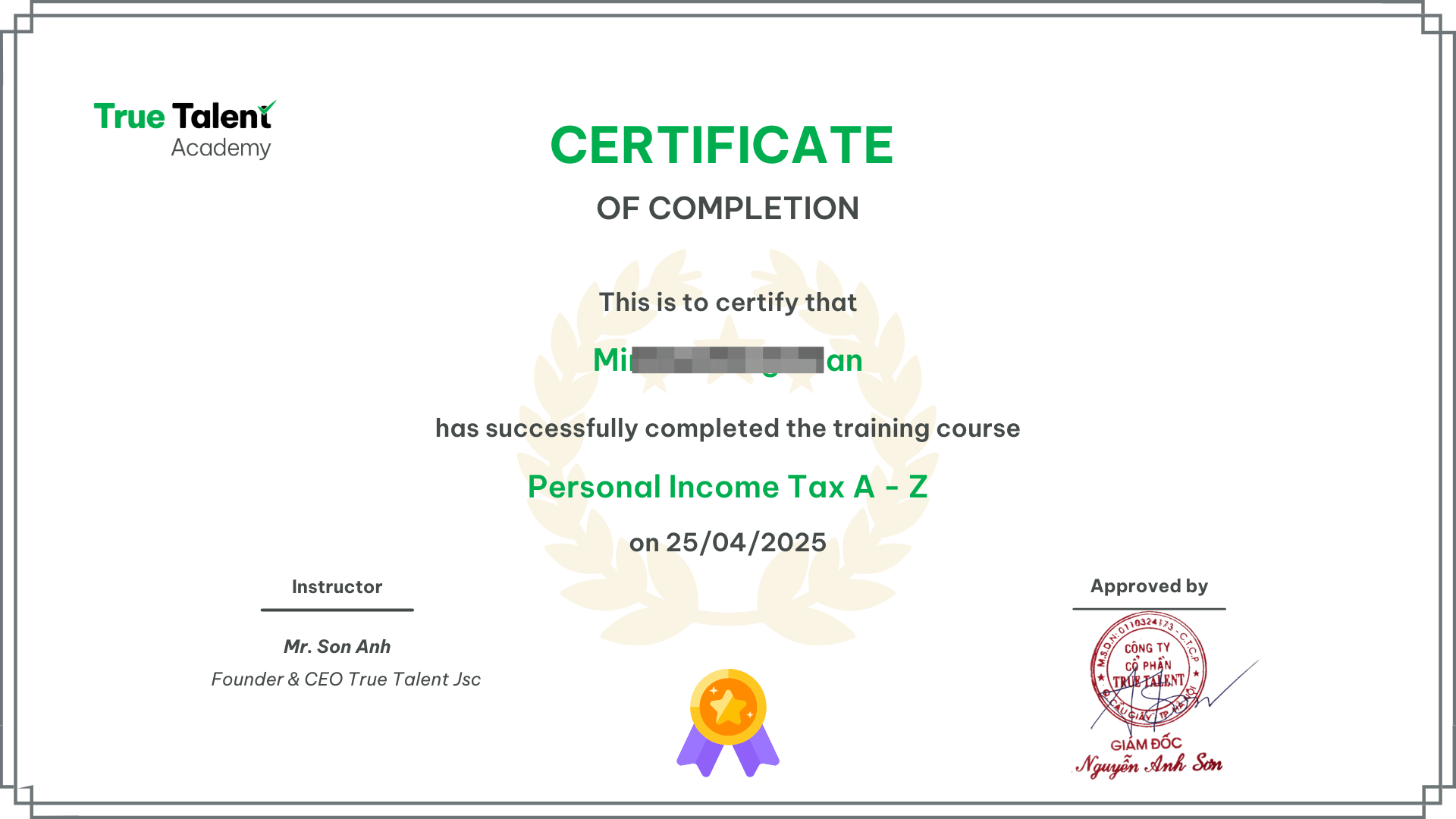 Khóa học Thuế TNCN từ A – Z